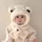 Baby Hat Autumn And Winter Teddy Bear Plush Hat Winter Childrens Thickened Windproof Hat With Scarf