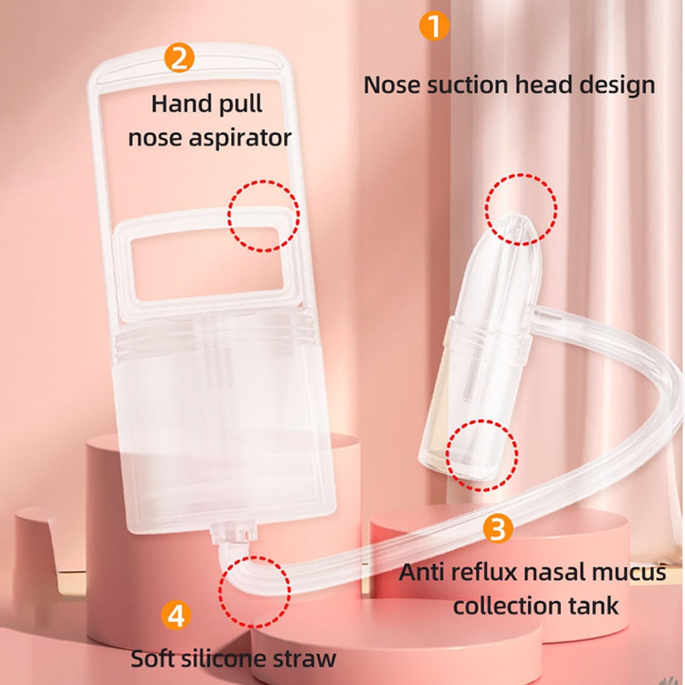 Fashion Baby Nasal Aspirator Powerful Hand Pump Noninvasive Nose Tip Hygienic Comfortable Baby Nos 1