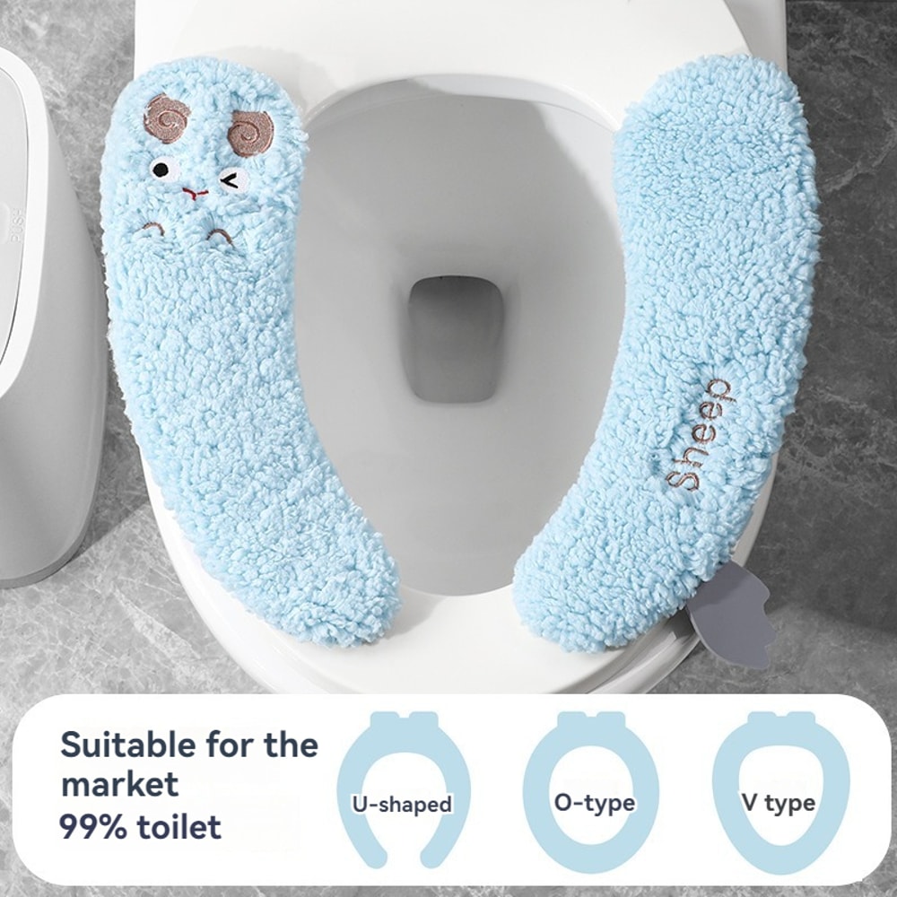 Pattern Winter Toilet Seat Cushion Fashion Household Toilet Seat Cover Seasonal Universal Toilet Cu 5