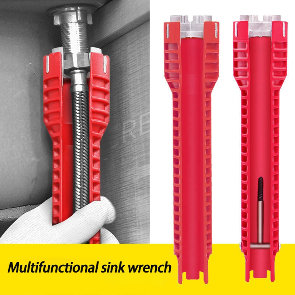 Multifunctional Sink Wrench Water Pipe Faucet Repair Tool Plumbing Spanner For Bathroom Installatio