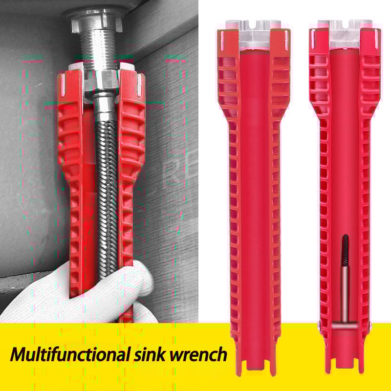 Multifunctional Sink Wrench Water Pipe Faucet Repair Tool Plumbing Spanner For Bathroom Installatio