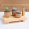 Fashionable Wooden Bathroom Soap Tray Storage Rack Retro Candle Tray Decorative Ornament Plant Vase 4