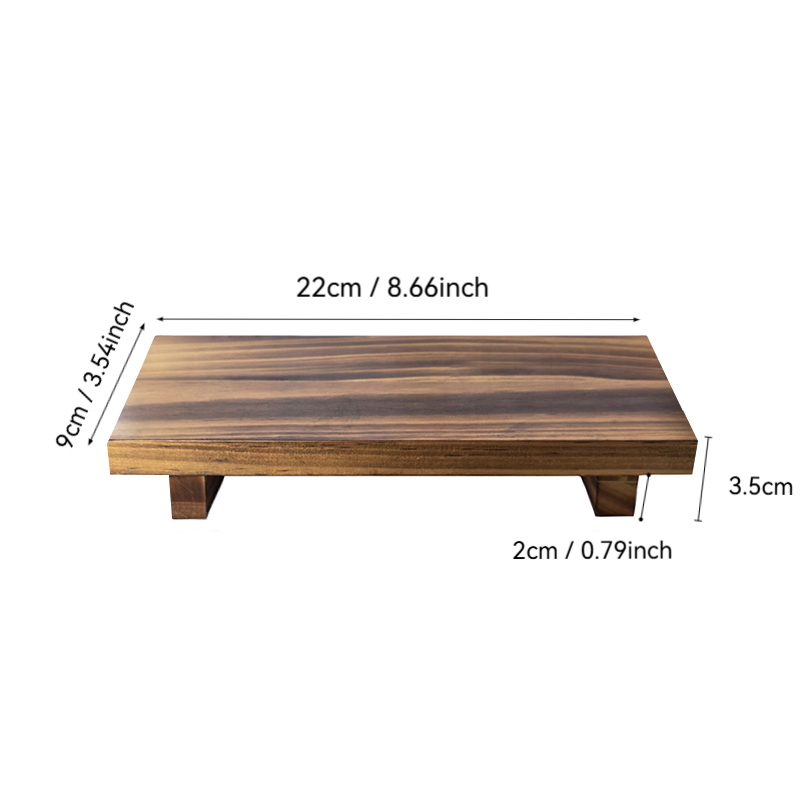 Fashionable Wooden Bathroom Soap Tray Storage Rack Retro Candle Tray Decorative Ornament Plant Vase 5