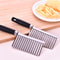 Potato Cutter Stainless Steel Wavy Knife, Potato Chip Slicer, Vegetable Fruit Chopper, Dough Fry Maker Kitchen Tool