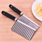 Potato Cutter Stainless Steel Wavy Knife, Potato Chip Slicer, Vegetable Fruit Chopper, Dough Fry Maker Kitchen Tool