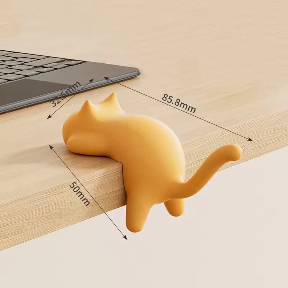 Cute CatShaped Creative Desktop Hooks Key Holder Organizer For Office Desk Bag Storage Hooks Table