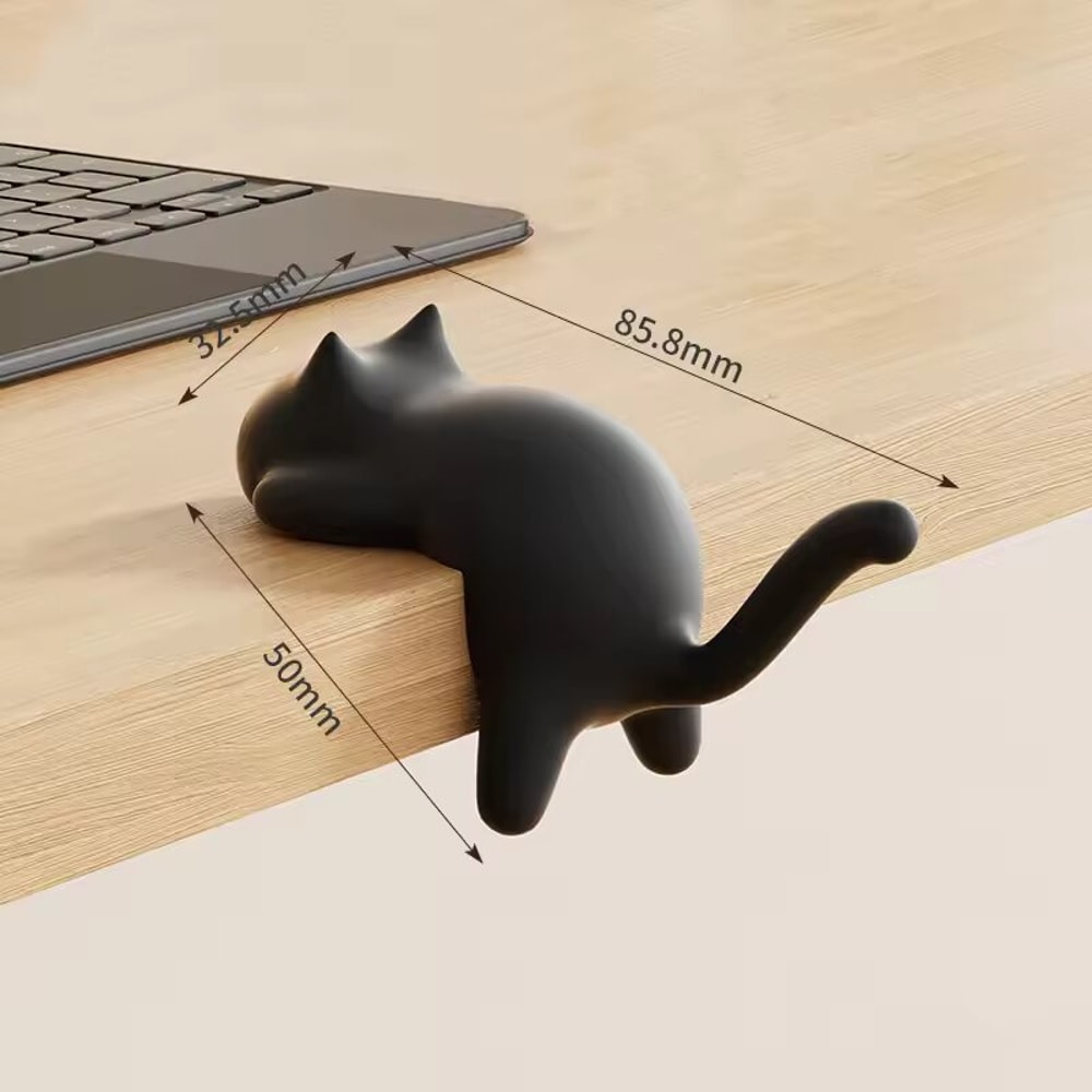 Cute CatShaped Creative Desktop Hooks Key Holder Organizer For Office Desk Bag Storage Hooks Table