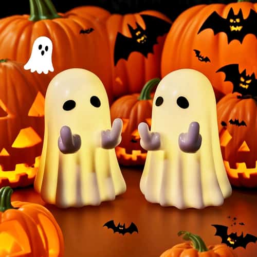 Cute White Ghost Party Decoration, Product Festival Ornament, Study Desk Gift for Guests, Courtyard Small Ornament