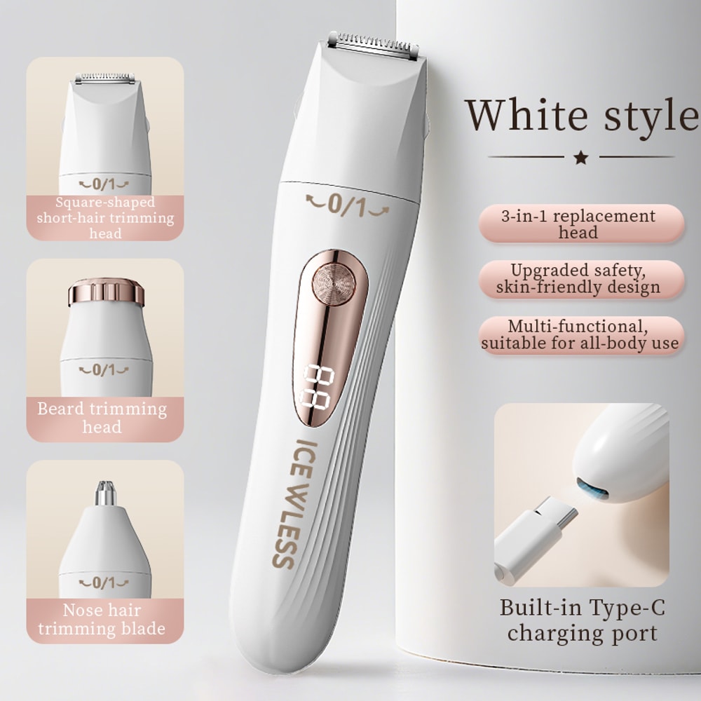 Women Electric Shaver Painfree Portable Bikini Trimmer Facial Shaver For Body Underarms And Legs Re 5