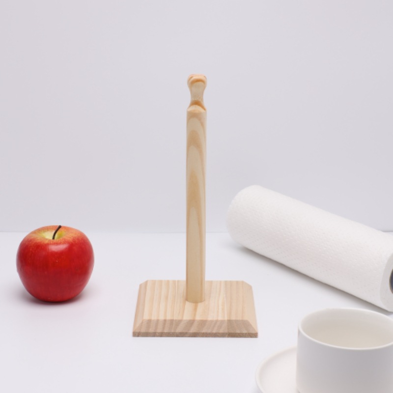 Fashionable Solid Wood Dining Table Tissue Holder Wooden Household Storage Roll Paper Holder Vertic 6
