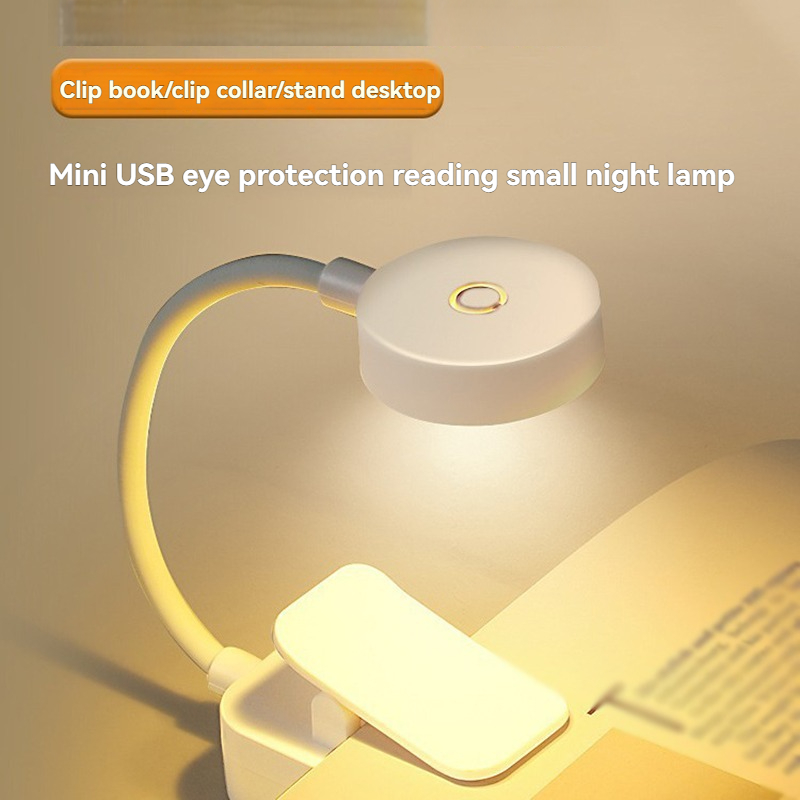 Mini LED Reading Book Light Adjustable USB Rechargeable ClipOn Lamp Ideal For Study Travel Bedroom 1