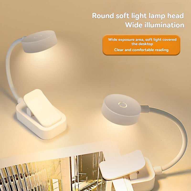 Mini LED Reading Book Light Adjustable USB Rechargeable ClipOn Lamp Ideal For Study Travel Bedroom 3