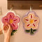 Flower Shape Hand Towel Super Absorbent Cleaning Cloth For Bathroom Kitchen Hanging Hand Wipe Thick 1
