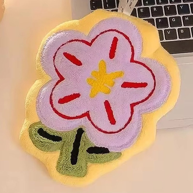 Flower Shape Hand Towel Super Absorbent Cleaning Cloth For Bathroom Kitchen Hanging Hand Wipe Thick 5