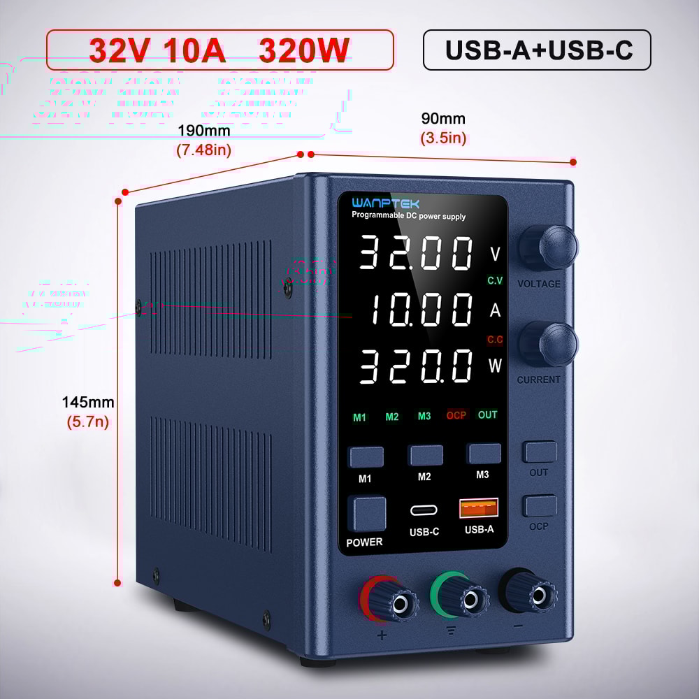 Laboratory DC Power Supply USB Fast Charging Adjustable Voltage Current Lab Power Supply For Electr 5