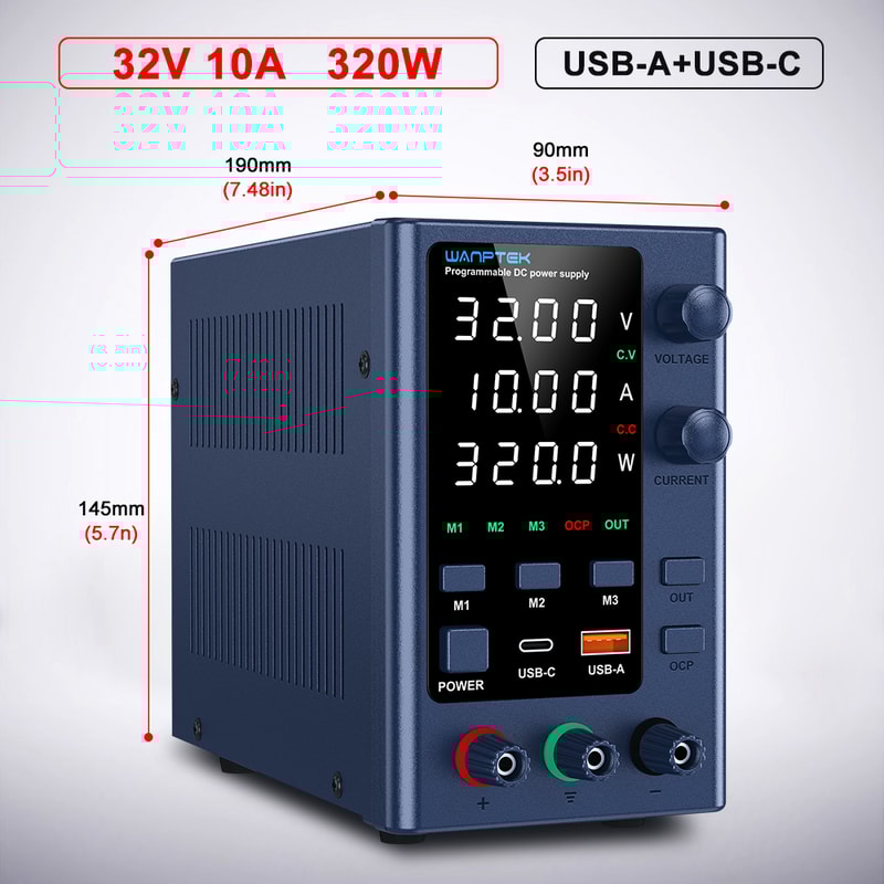 Laboratory DC Power Supply USB Fast Charging Adjustable Voltage Current Lab Power Supply For Electr 5