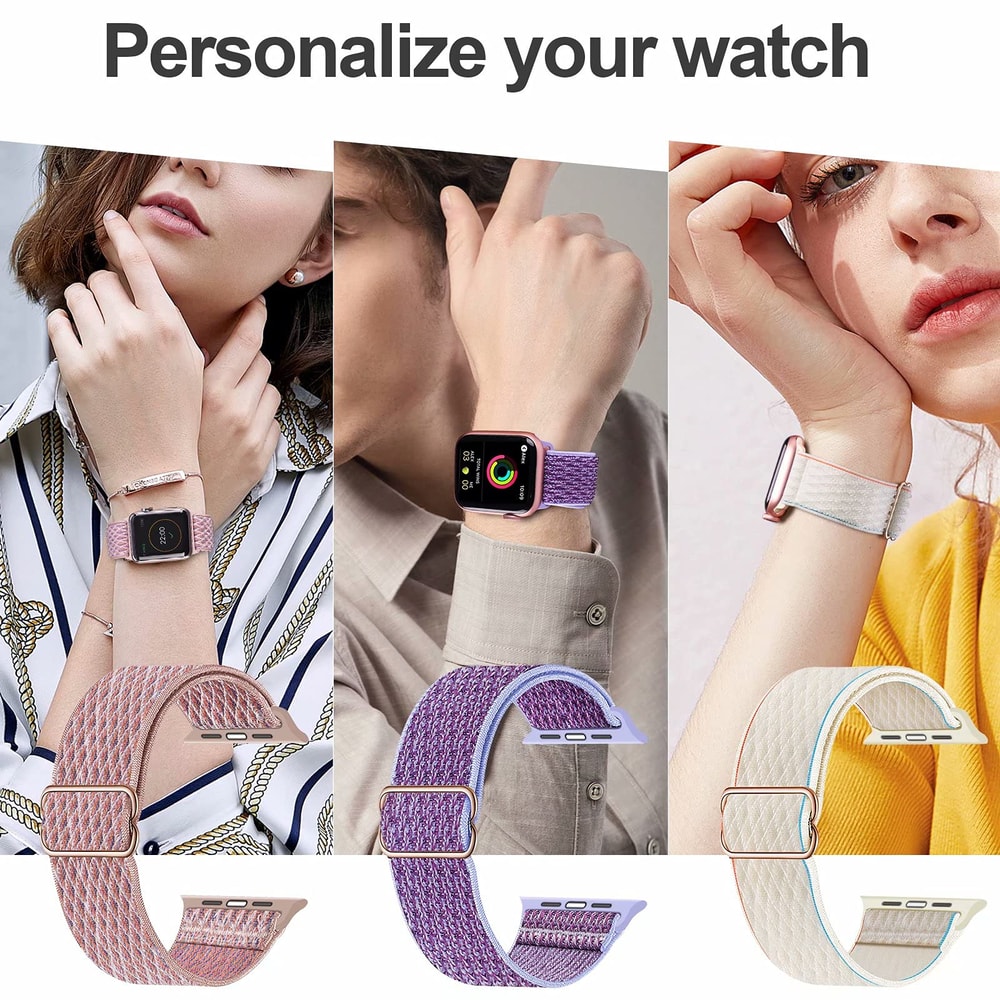 Nylon Strap For Apple Watch Band Bohemian Elastic Bracelet I Watch Series 4