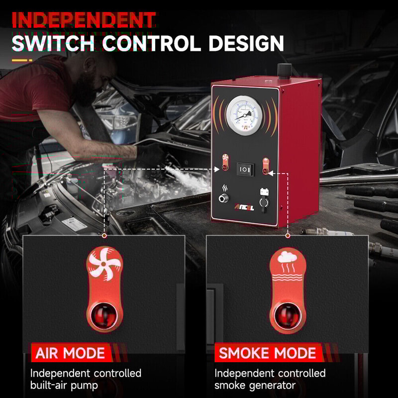 Smoke Leak Detector For Car Motorcycle Smoke Machine Diagnostic Tool Vacuum Tester For Oil Fuel Pip 3