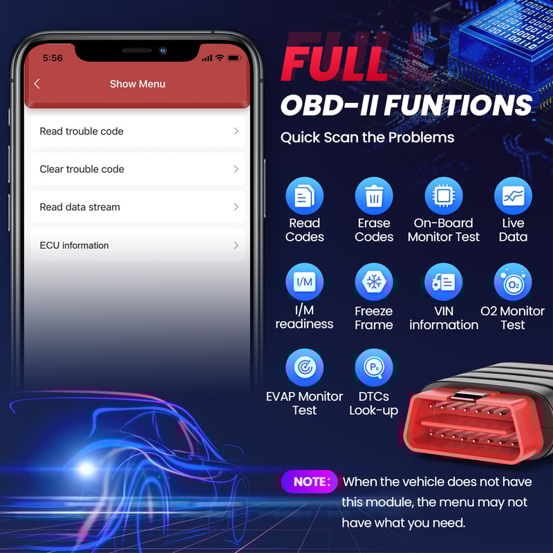 Mini Bluetooth Scanner FullSystem Car Scanner Check Engine Light Fault Code Reader Tool 2
