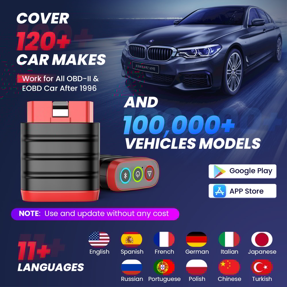 Mini Bluetooth Scanner FullSystem Car Scanner Check Engine Light Fault Code Reader Tool 3