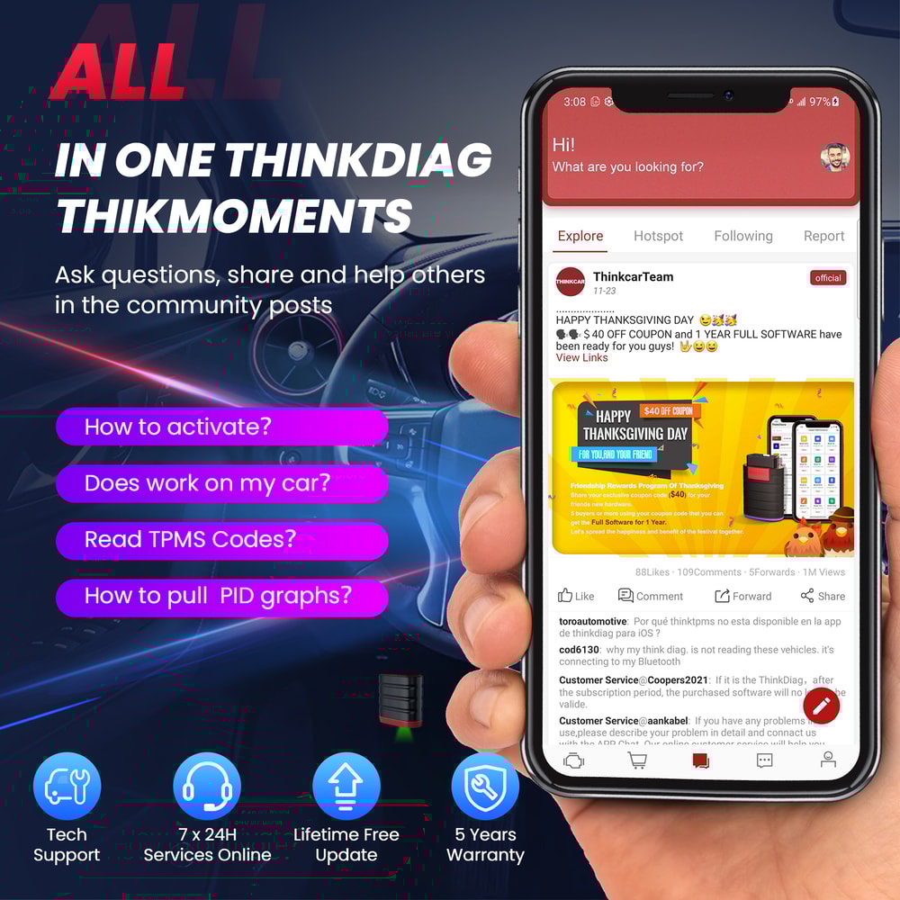 Mini Bluetooth Scanner FullSystem Car Scanner Check Engine Light Fault Code Reader Tool 4