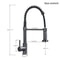 Silver Gray Kitchen Sink Faucet One Handle Spring Hot And Cold Water Tap Deck Mounted Matte Black K