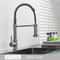 Silver Gray Kitchen Sink Faucet One Handle Spring Hot And Cold Water Tap Deck Mounted Matte Black K