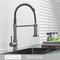 Silver Gray Kitchen Sink Faucet One Handle Spring Hot And Cold Water Tap Deck Mounted Matte Black K