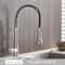 Silver Gray Kitchen Sink Faucet One Handle Spring Hot And Cold Water Tap Deck Mounted Matte Black K