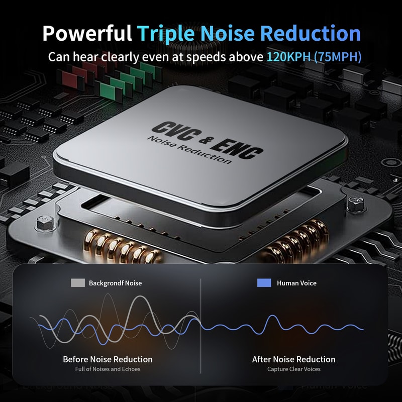 Motorcycle Intercom Bluetooth Helmet Headset Communicator BT Inter Phone Share Music Riding System 1