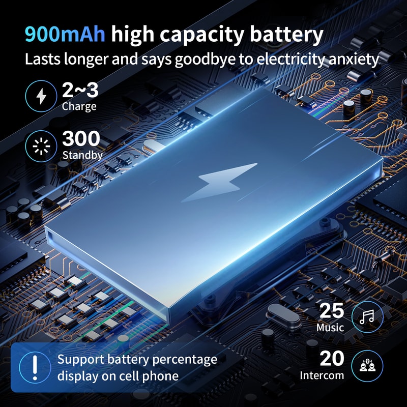 Motorcycle Intercom Bluetooth Helmet Headset Communicator BT Inter Phone Share Music Riding System 4