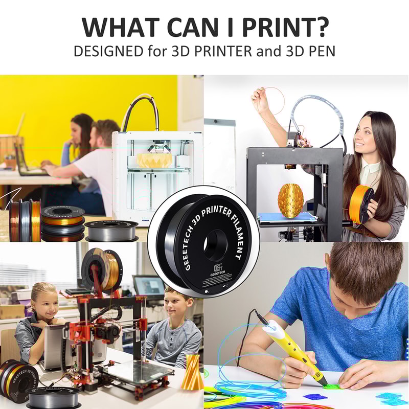 Tangle Free 3D Printer Filament Plastic Black And White Printing Wire Materials Vacuum Packaging 5