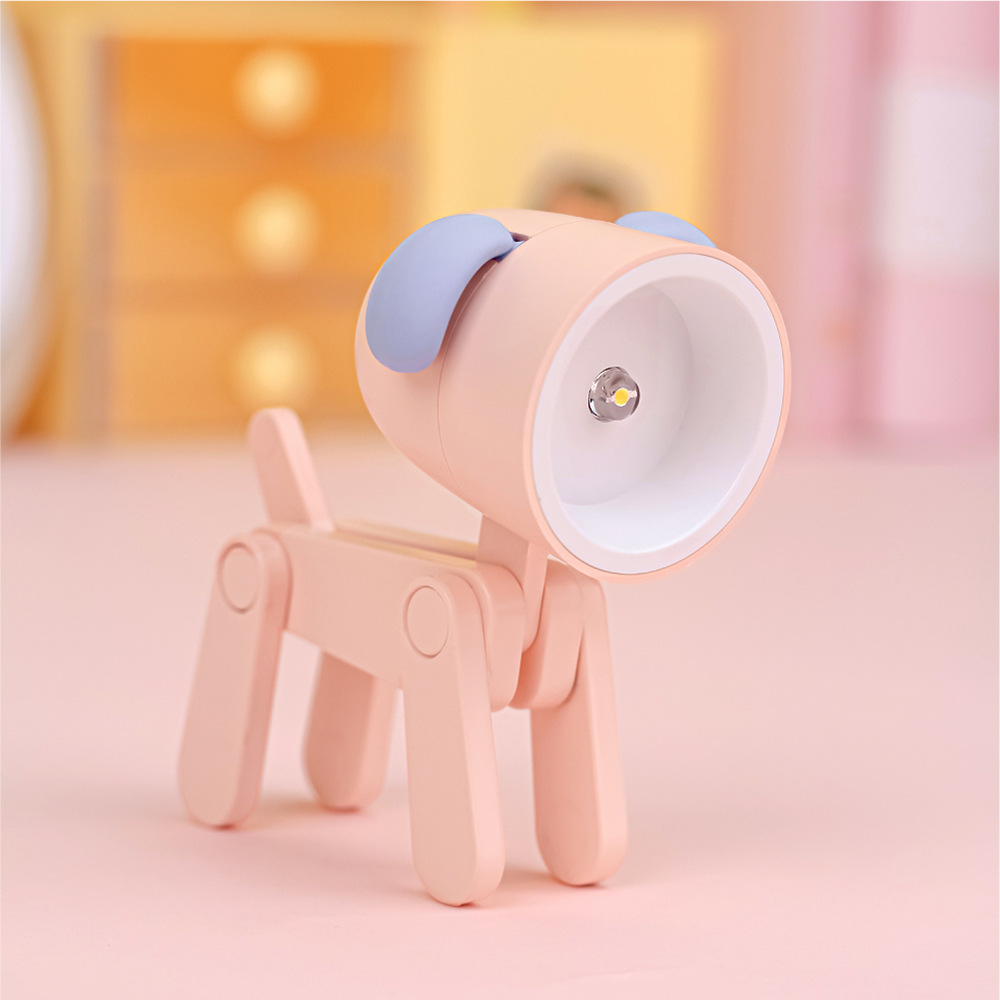 LED Night Light Mini Folding Desk Lamp Cute Pet Lights Dog Deer Portable Night Light Student Living 10