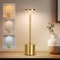 Simple LED Rechargeable Touch Metal Table Lamp Three Colors Bedside Creative Ambient Light Bar Outd 0