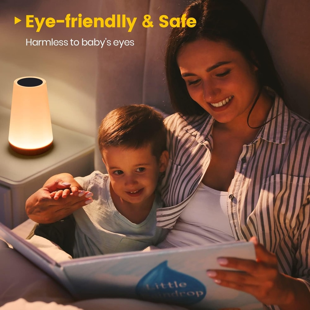 Changing Night Light RGB Remote Control Touch Dimmable Lamp Portable Table Bedside Lamps USB Rechar 4