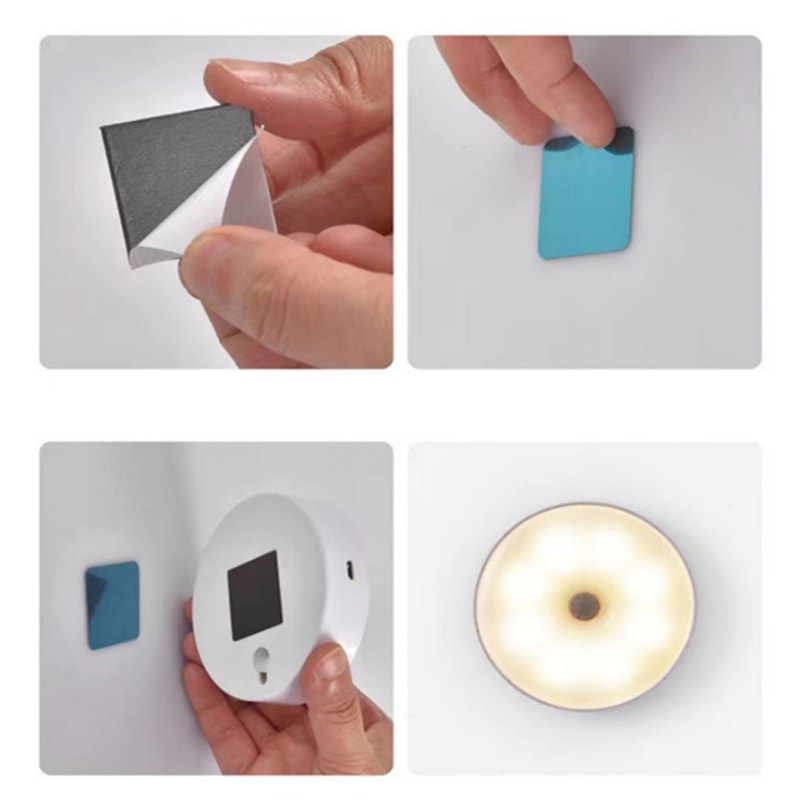 Motion Sensor Light LED USB Night Lights Rechargeable Lamp For Bedroom Staircase Hallway Wardrobe 5