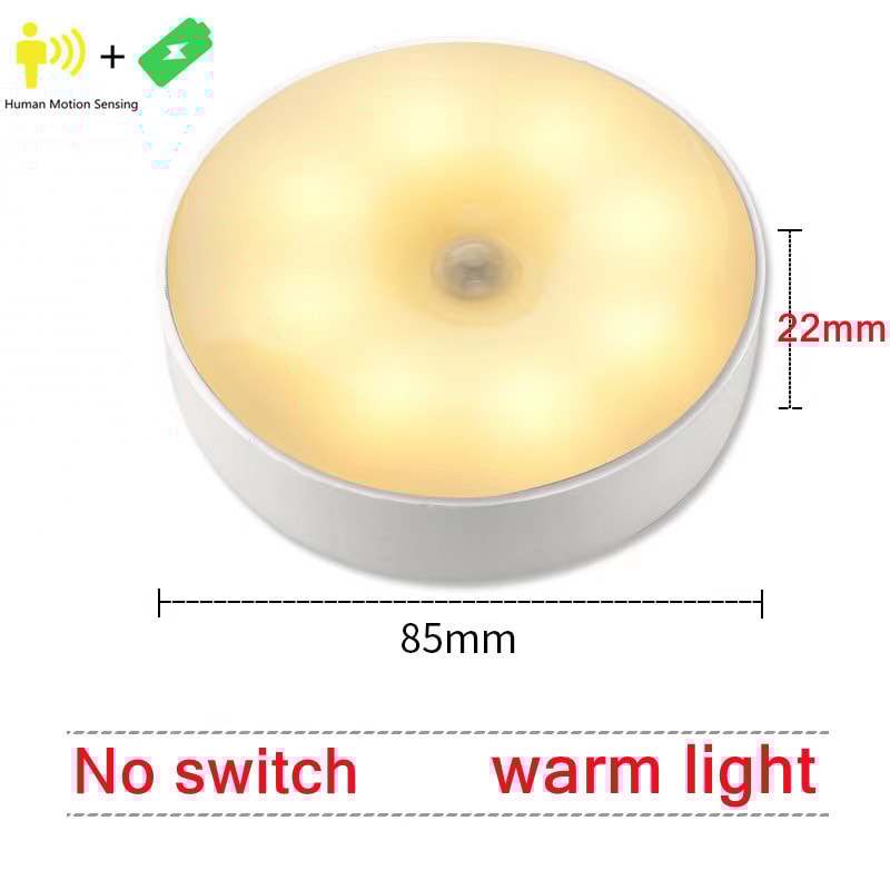 Motion Sensor Light LED USB Night Lights Rechargeable Lamp For Bedroom Staircase Hallway Wardrobe 9