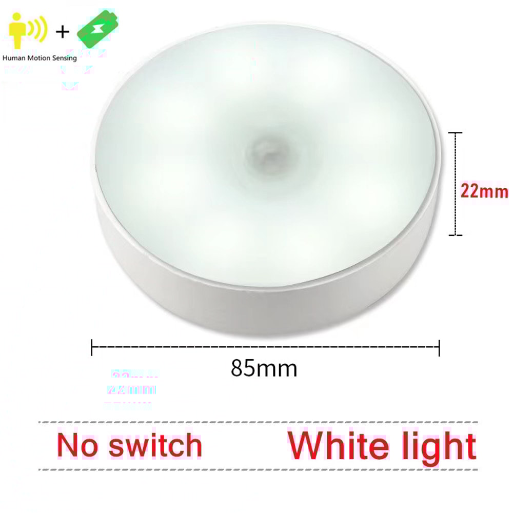 Motion Sensor Light LED USB Night Lights Rechargeable Lamp For Bedroom Staircase Hallway Wardrobe 10