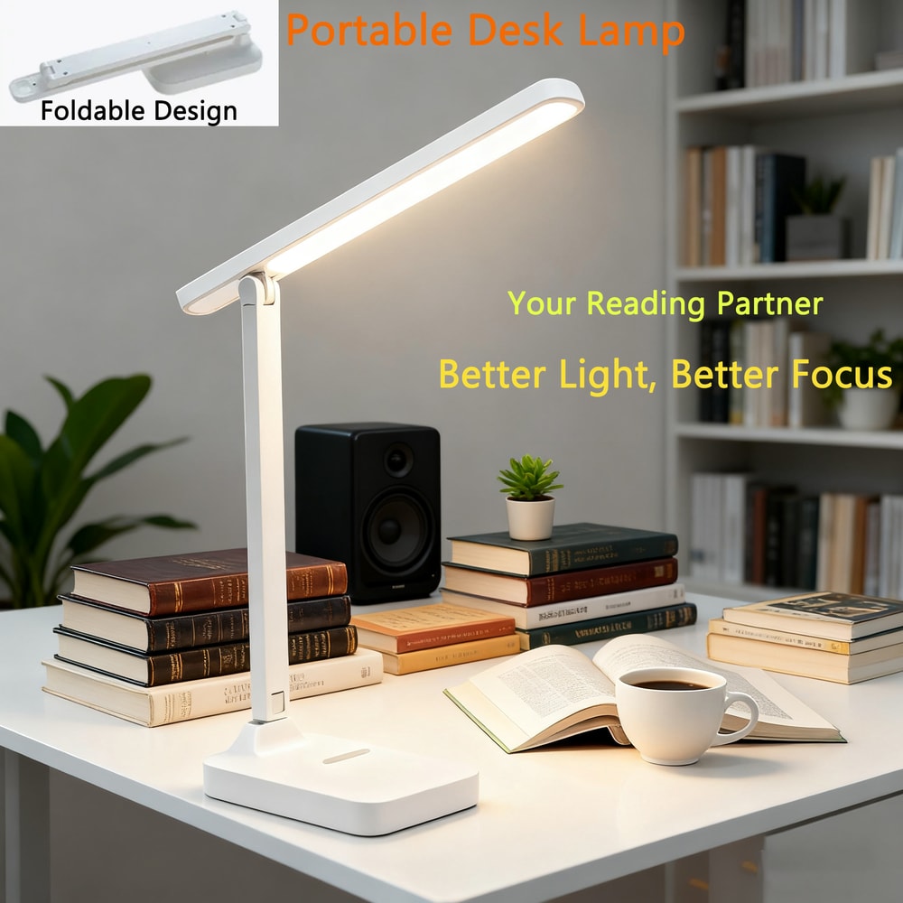 Foldable Eye Protection Desk Lamp ThreeSpeed Dimming USB Charging PlugIn Ideal For Learning And Wo 1