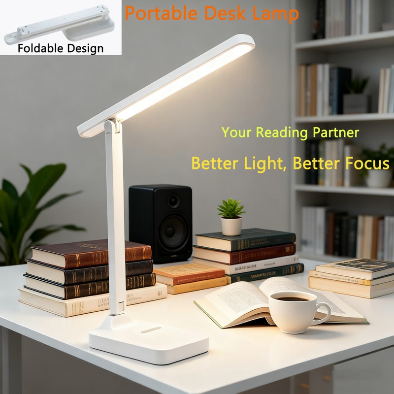 Foldable Eye Protection Desk Lamp ThreeSpeed Dimming USB Charging PlugIn Ideal For Learning And Wo 1