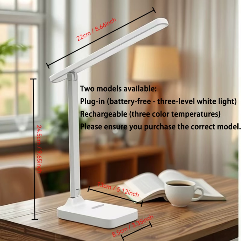 Foldable Eye Protection Desk Lamp ThreeSpeed Dimming USB Charging PlugIn Ideal For Learning And Wo 2