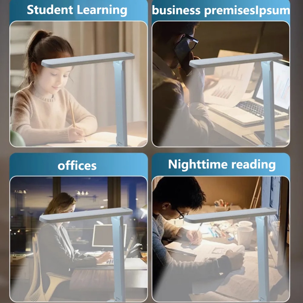 Foldable Eye Protection Desk Lamp ThreeSpeed Dimming USB Charging PlugIn Ideal For Learning And Wo 5