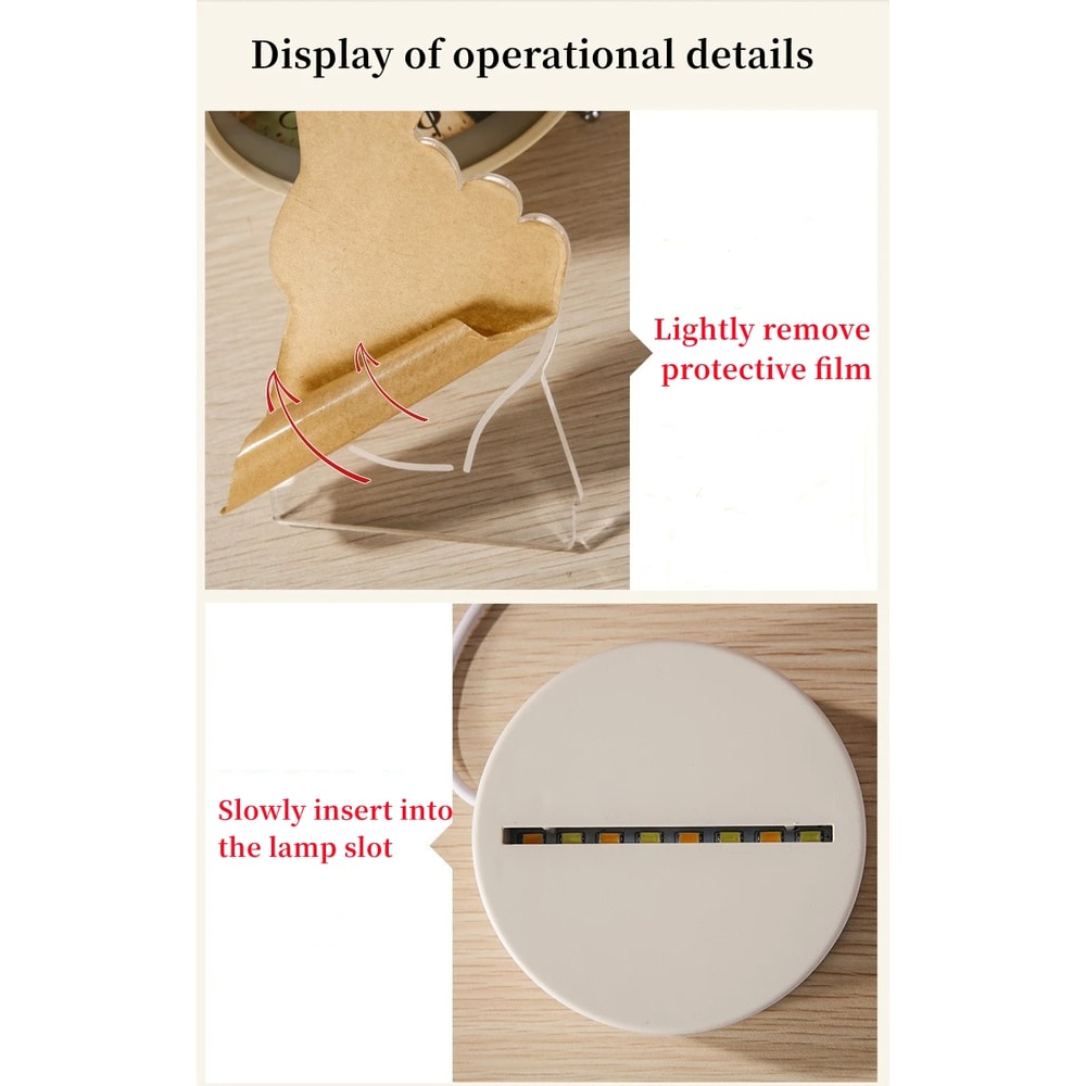 Creative Bear Lamp Acrylic USB LED Night Lights Xmas Christmas Decorations Home Bedroom Birthday De 4