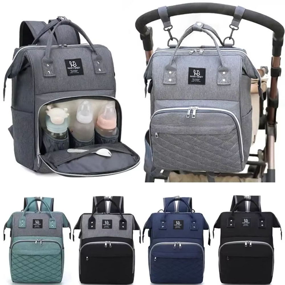 Mommy Diaper Bags for Baby Stroller, Large Capacity Nappy Backpack with Changing Mat, Convenient Baby Nursing Bags