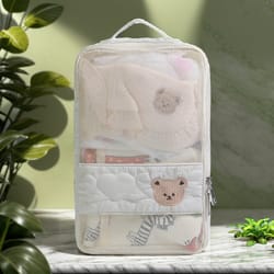 waterproof travel diaper bag, portable mommy bag for baby clothes & toiletries, ideal for travel