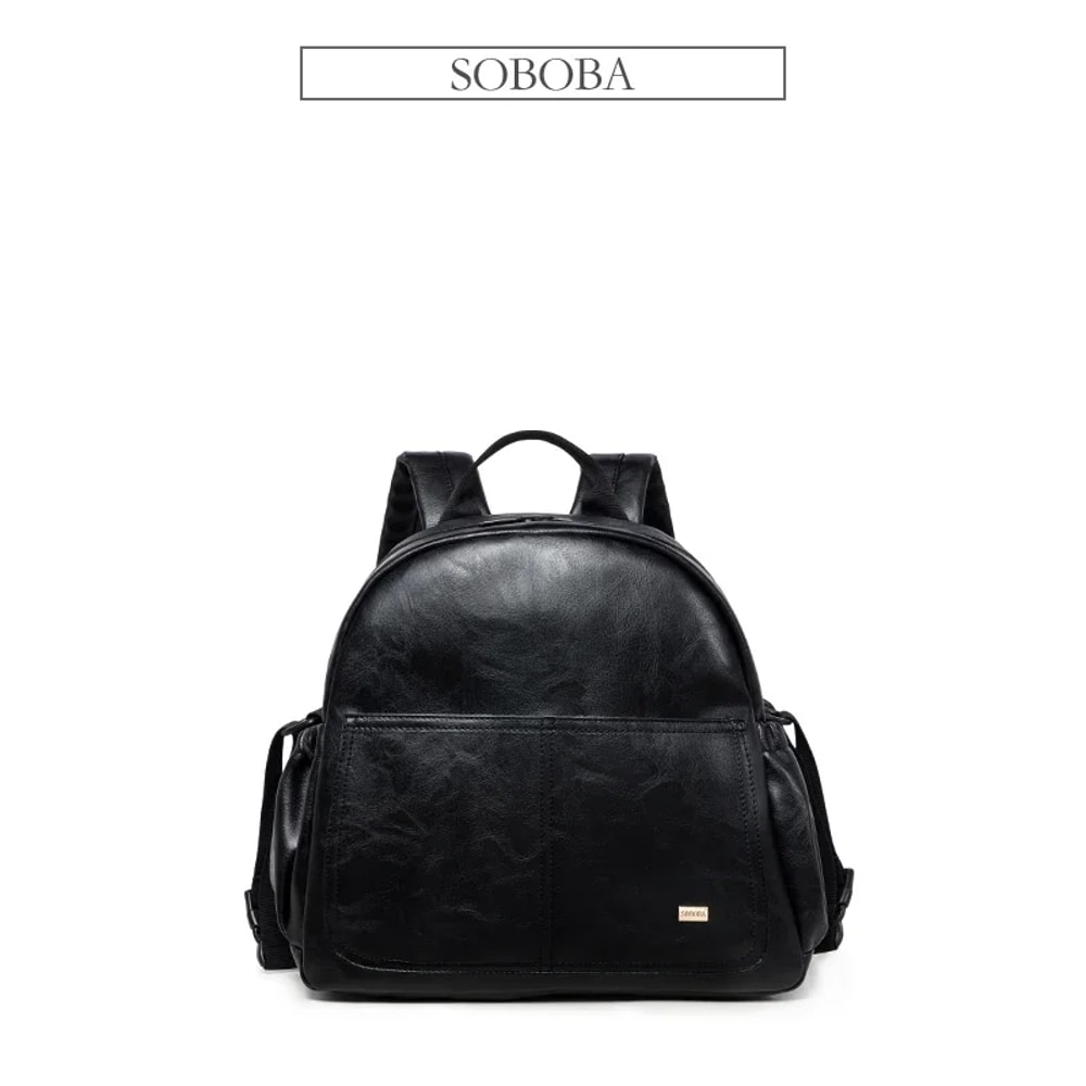 Large Capacity Solid Diaper Bag, Waterproof Nappy Changing Bag with Backpack Straps for Fashionable Mothers