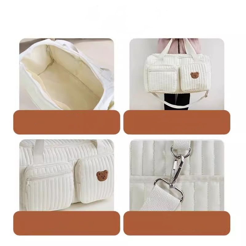 Large Capacity Mommy Bag for Women, Totes Baby Diaper Nappy Bags, Shoulder Cotton Ladies Maternity Shopping Bags