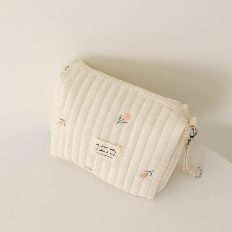 Mommy Bag Print Embroidery, Zipper Newborn Baby Diaper Bag, Nappy Pouch Travel Stroller Storage Bag