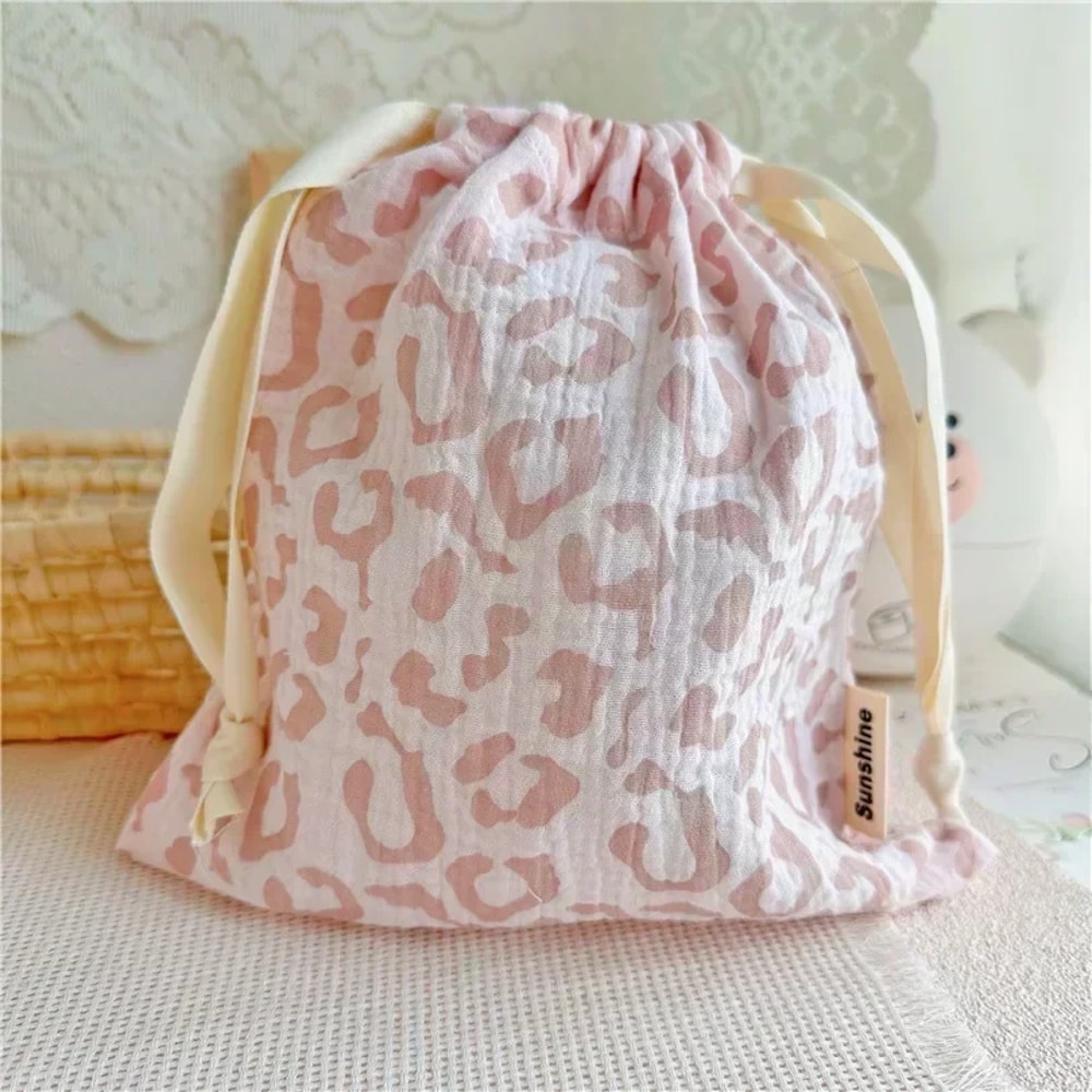 Printed Flower Mommy Bag Baby Diaper Bag With Cotton Nappy String Pocket Stroller Carry Pack For Tr 7