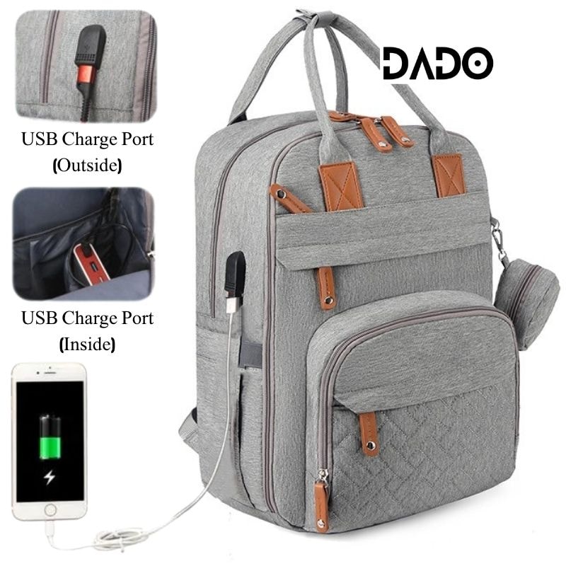 Diaper Bag Backpack Baby Essentials Travel Tote Multifunction Waterproof With Changing Station Pad 1